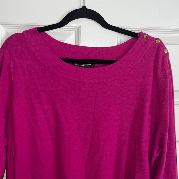 Jones New York Collection Women’s Plus Size Long Sleeve Top in Pink in 3X - Picture 8 of 12